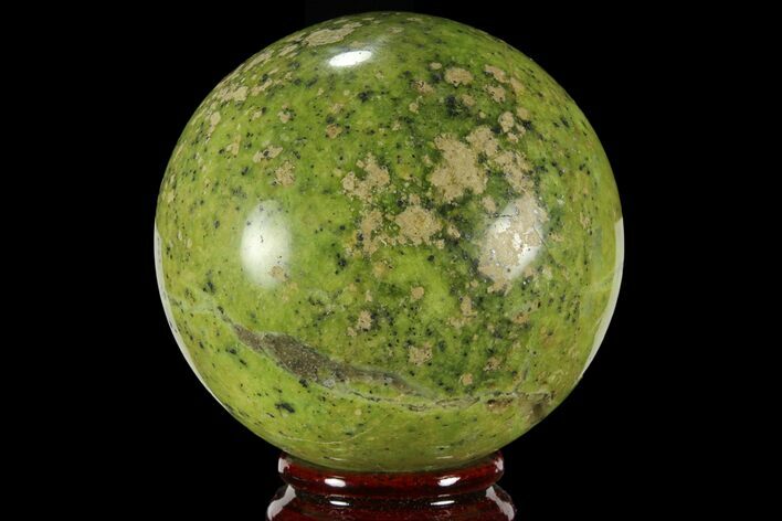 Polished Green Opal Sphere - Madagascar #95866